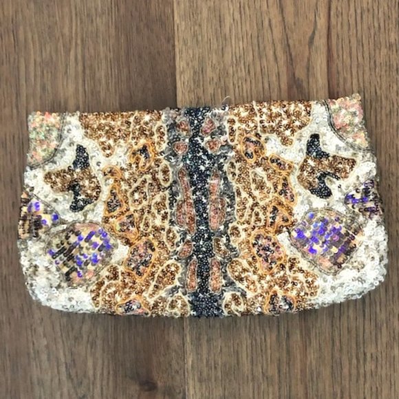 Club Monaco Sequin Clutch Bag - Picture 1 of 2